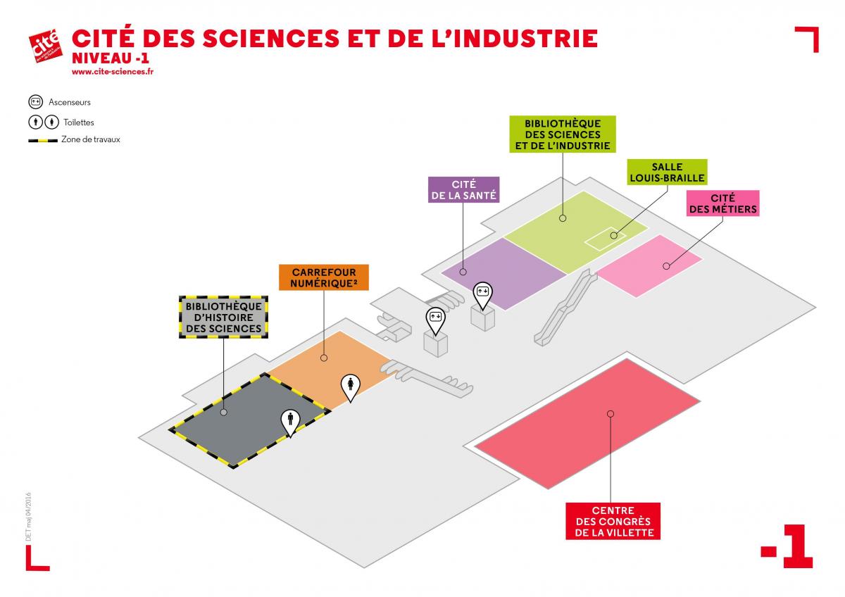 வரைபடம் Cité des Sciences et de l ' Industrie நிலை -1