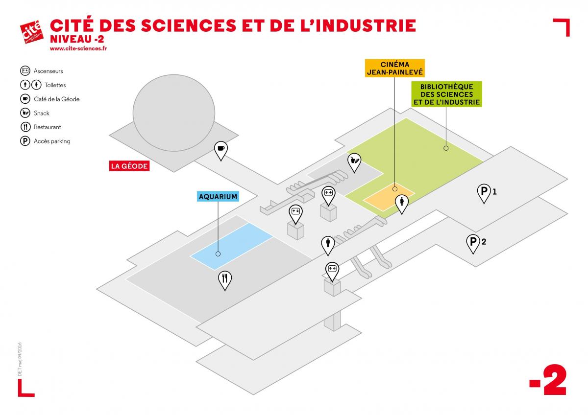 வரைபடம் Cité des Sciences et de l ' Industrie நிலை -2