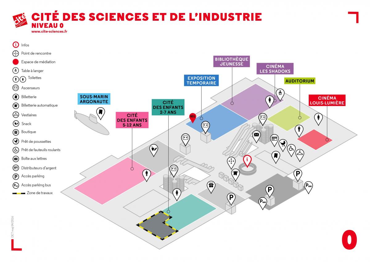 வரைபடம் Cité des Sciences et de l ' Industrie
