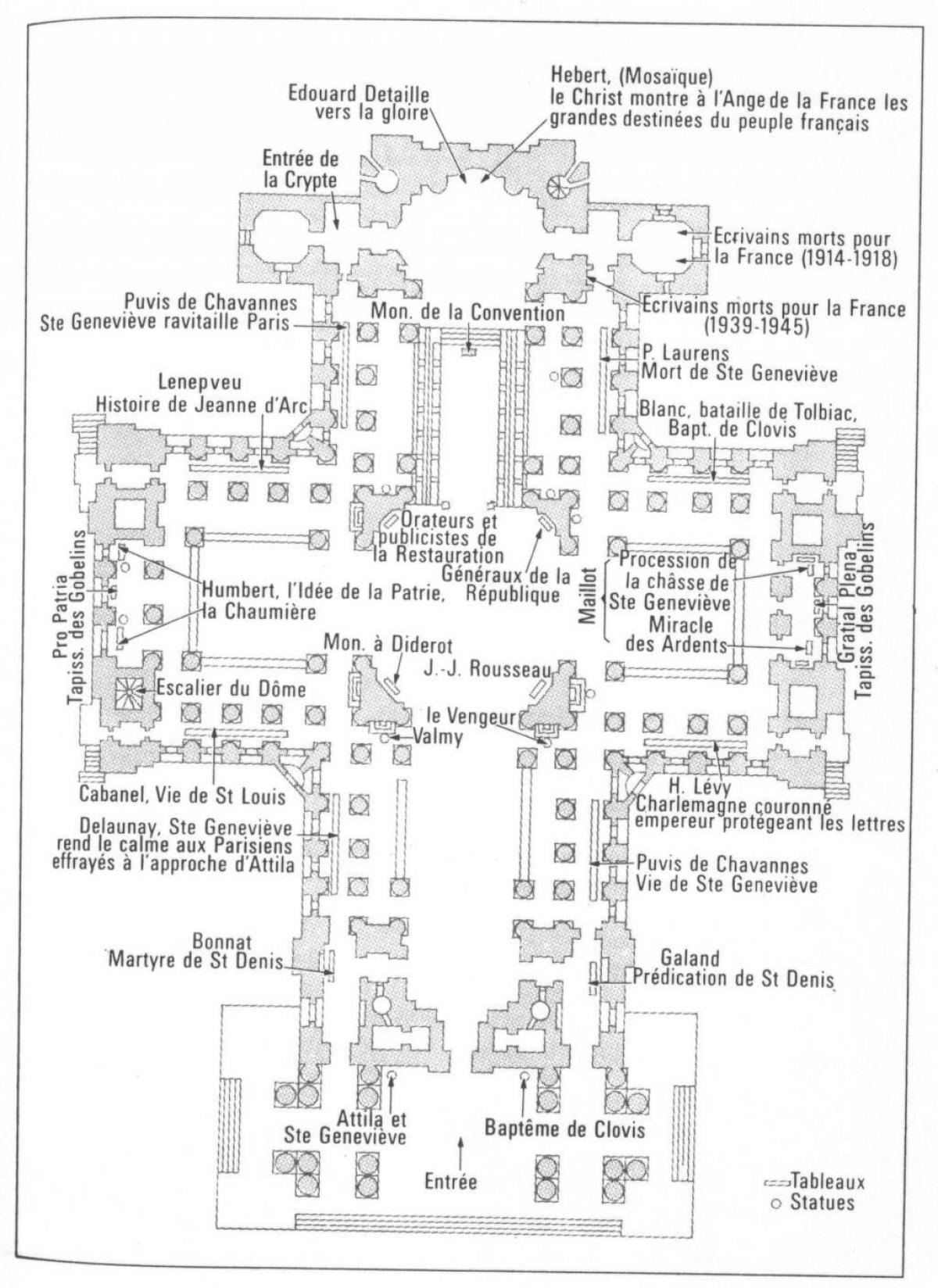 வரைபடம் Panthéon பாரிஸ்
