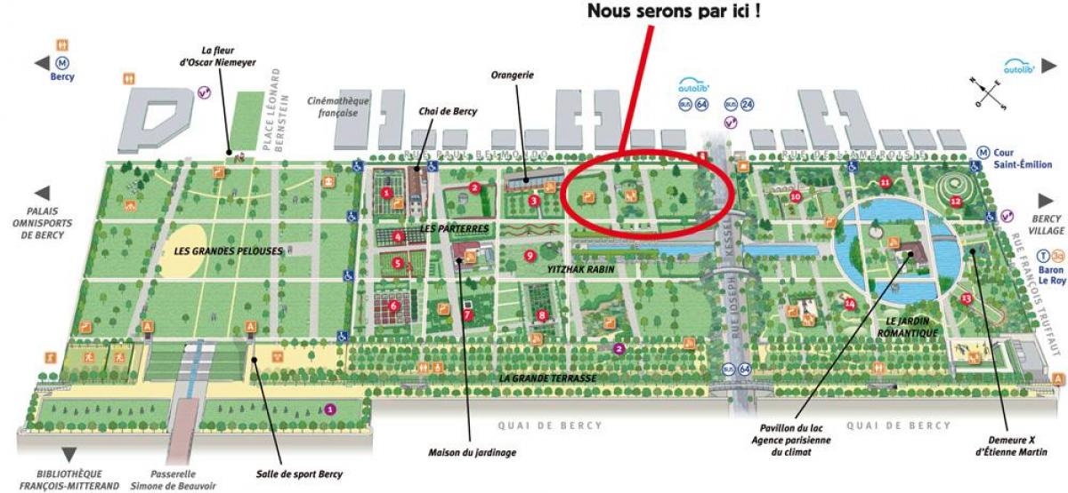 வரைபடம் Parc de Bercy