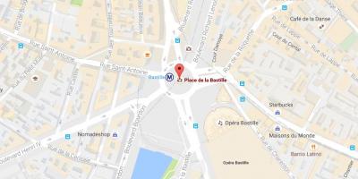 வரைபடம் Place de la Bastille
