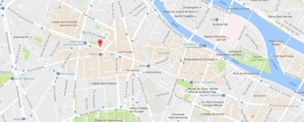 வரைபடம் Boulevard Saint-Germain