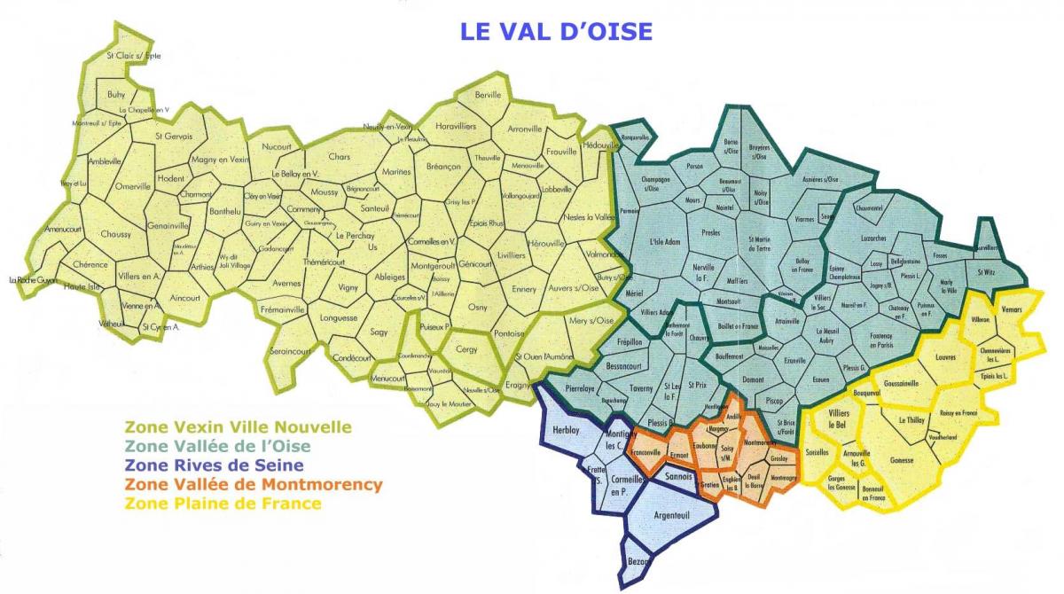 வரைபடம் Val-d'Oise