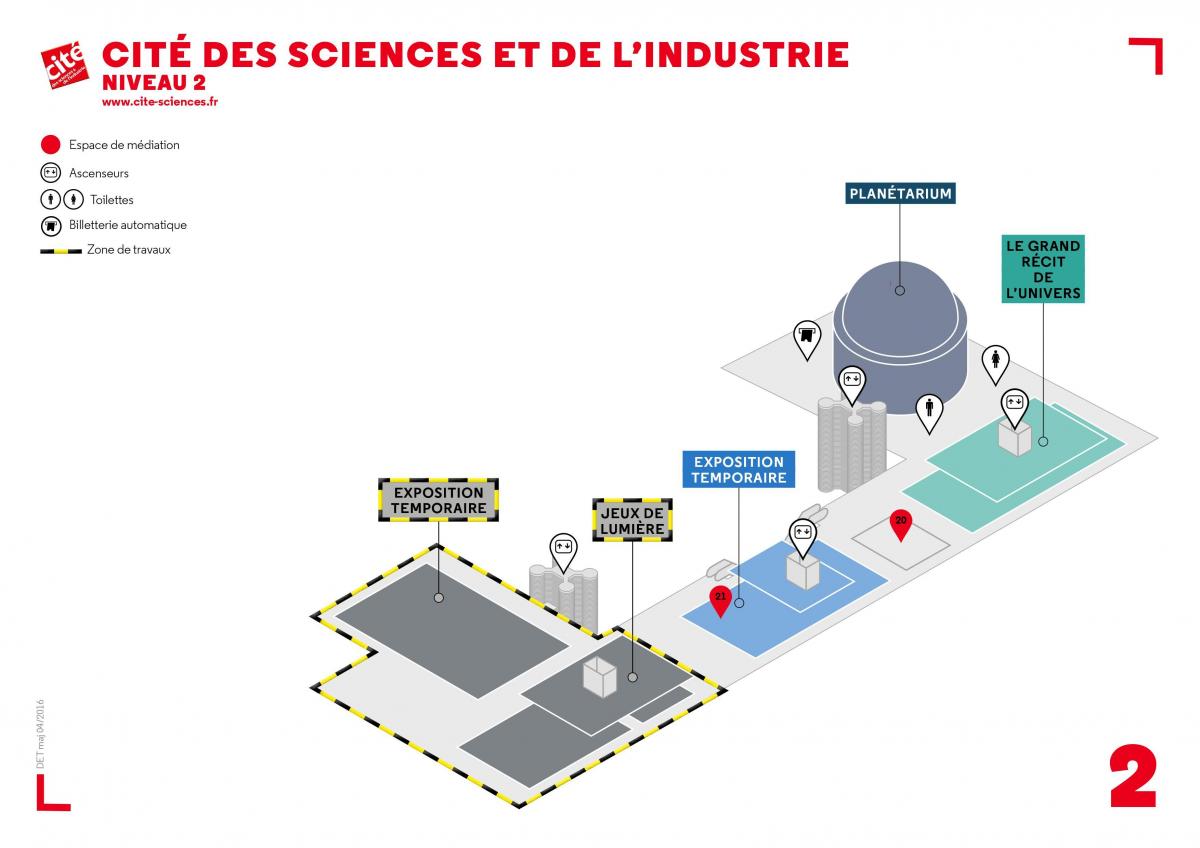 வரைபடம் Cité des Sciences et de l ' Industrie நிலை 2