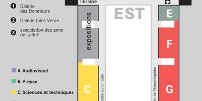 வரைபடம் Bibliothèque nationale de France - தரை 1